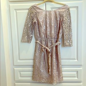Shoshanna lace shimmer dress